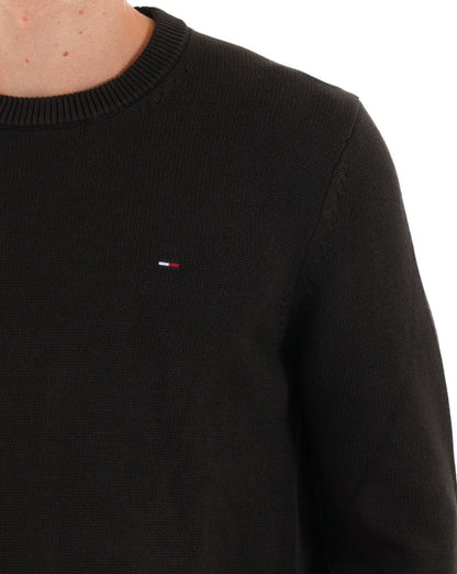 Tommy Jeans Essential Rundhalspullover Schwarz