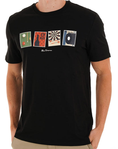 Ben Sherman Pub Sports T-Shirt Schwarz