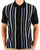 Ben Sherman Button Through Stripe Polo Black