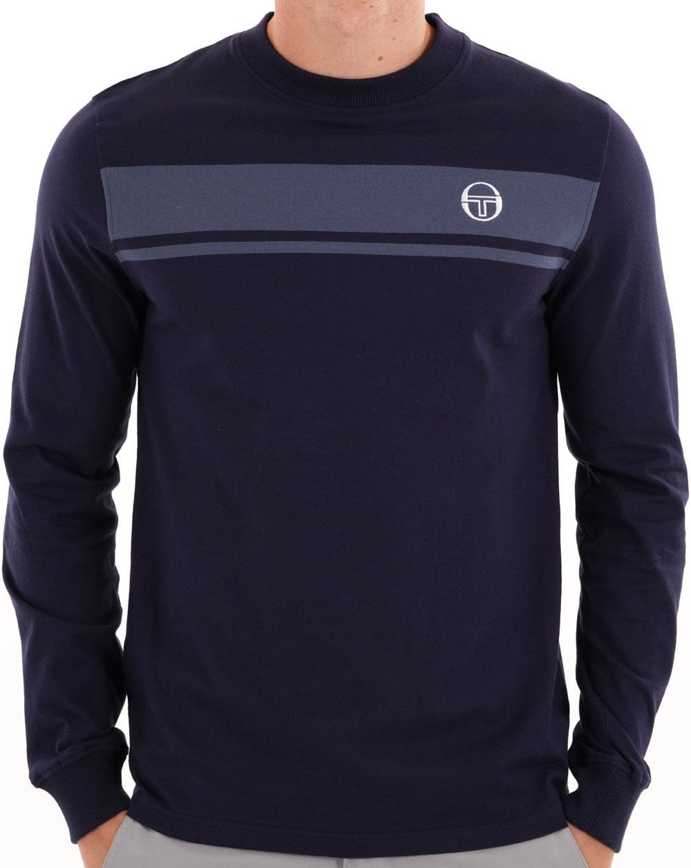 Sergio Tacchini Masters Langarmshirt, Marineblau, Vintage Indigo