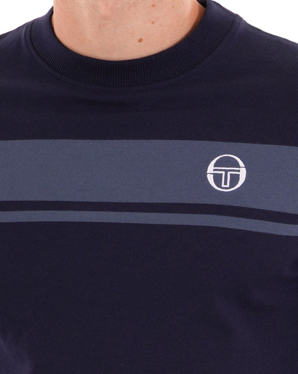 Sergio Tacchini Masters Langarmshirt, Marineblau, Vintage Indigo