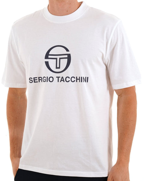 Sergio Tacchini Bari T Shirt White/Navy