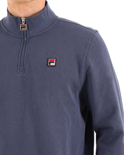Fila Vintage Sweatshirt mit 1/4-Reißverschluss, Vintage-Marineblau