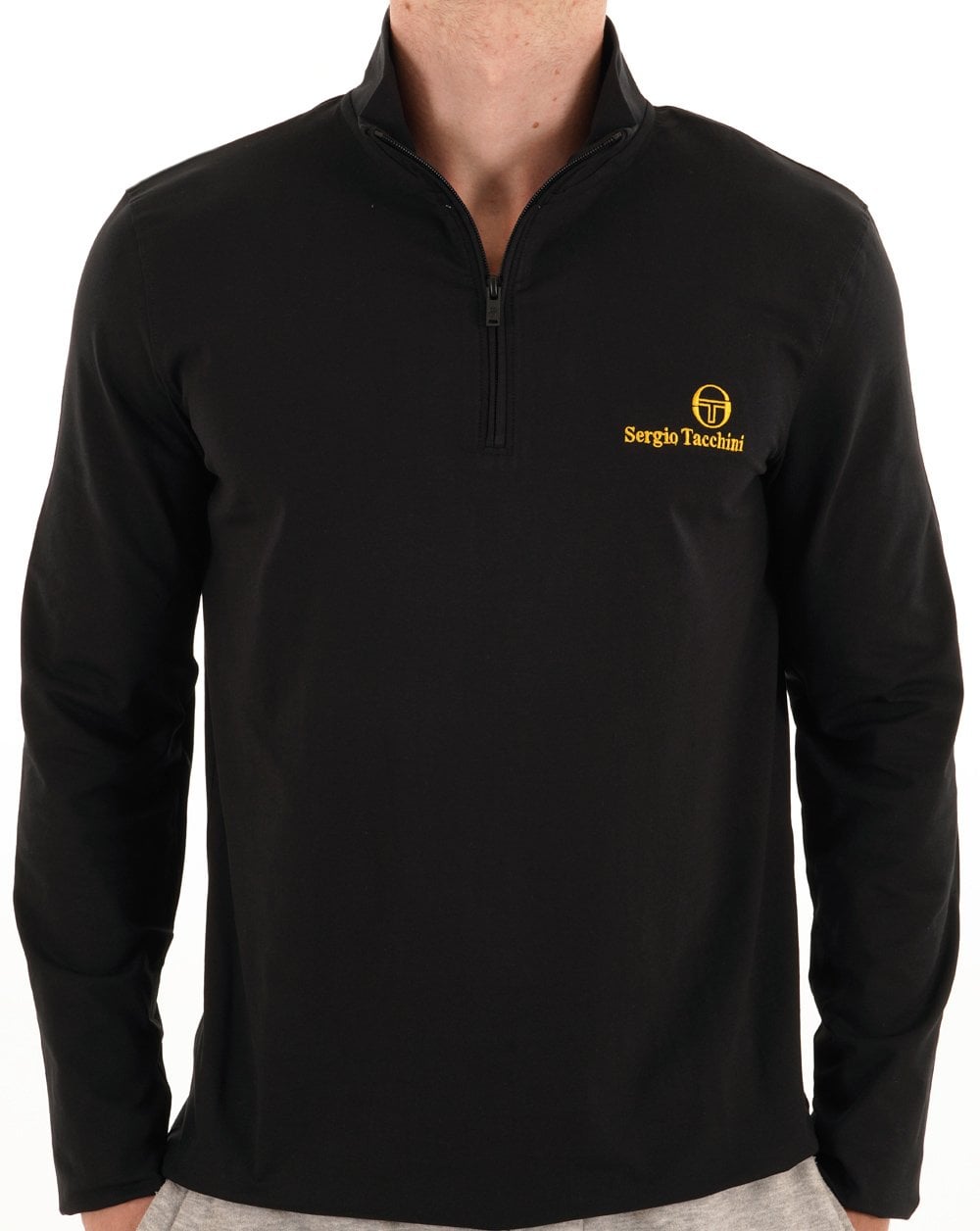 Sergio Tacchini 1/4 Zip Top Schwarz