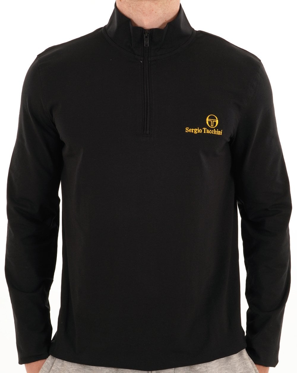 Sergio Tacchini 1/4 Zip Top Schwarz