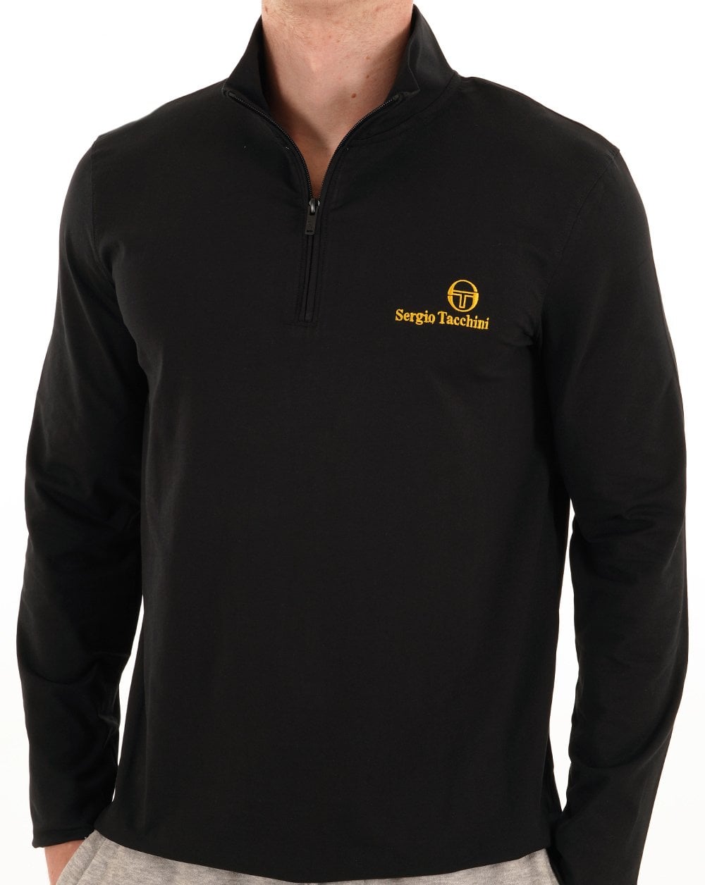 Sergio Tacchini 1/4 Zip Top Schwarz