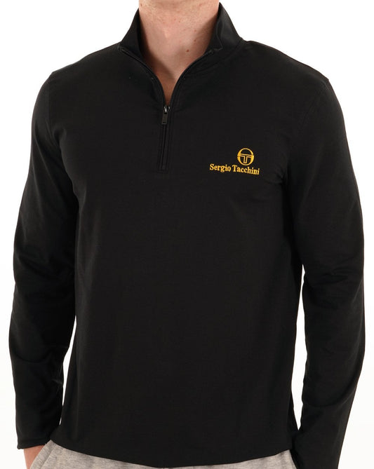 Sergio Tacchini 1/4 Zip Top Schwarz