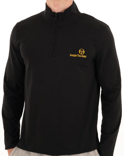 Sergio Tacchini 1/4 Zip Top Schwarz