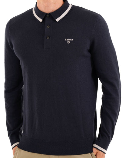 Barbour Rocton Strickpolo, Marineblau
