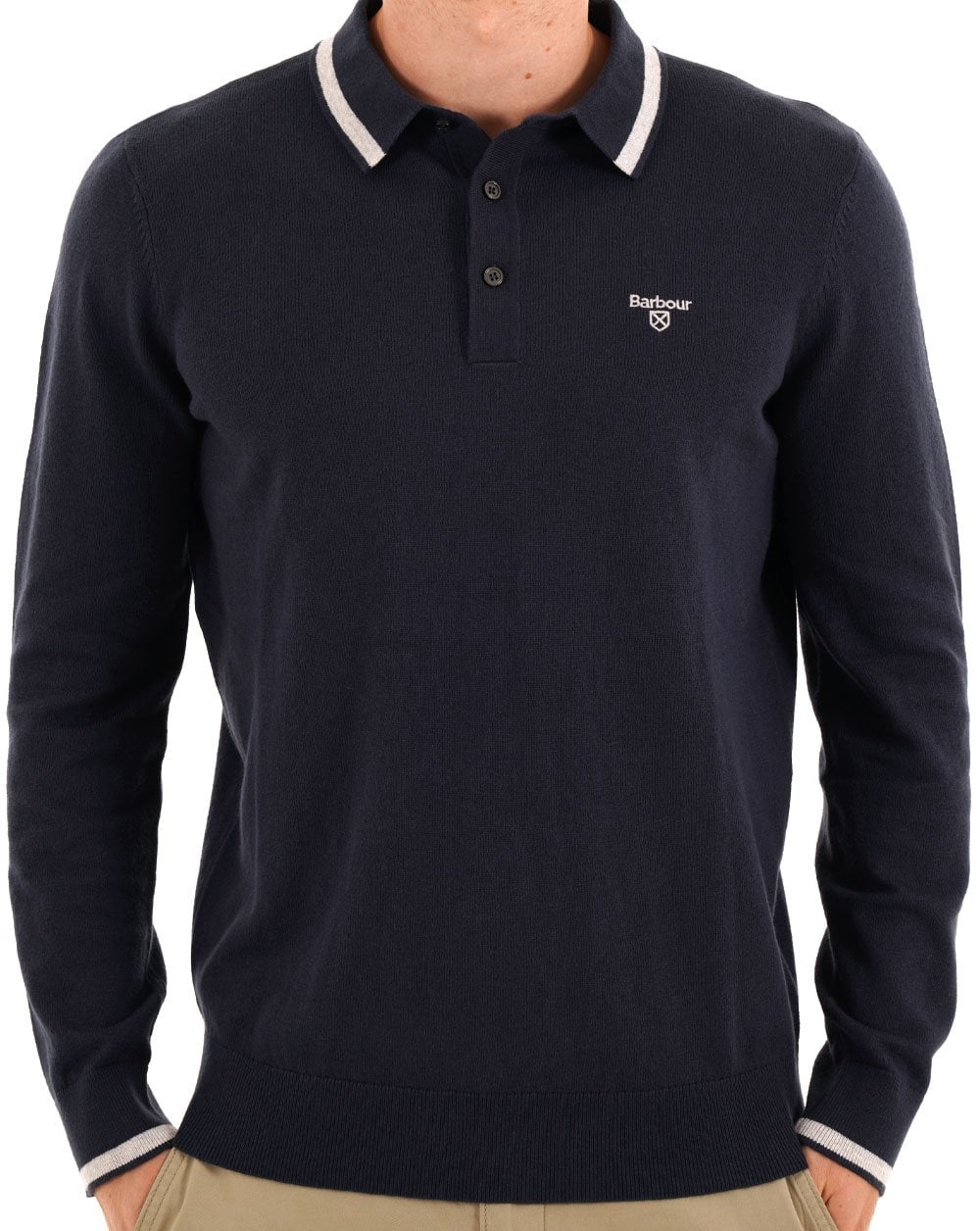 Barbour Rocton Strickpolo, Marineblau