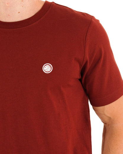 Hübsches grünes Mitchell T-Shirt, Dunkelburgunderrot