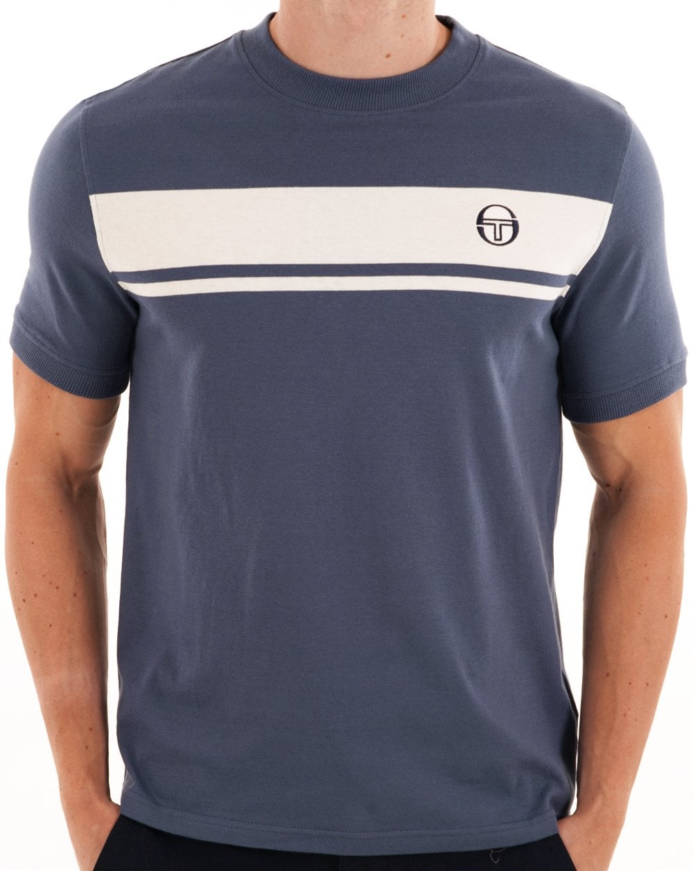Sergio Tacchini Masters T-Shirt Vintage Navy Gardenia