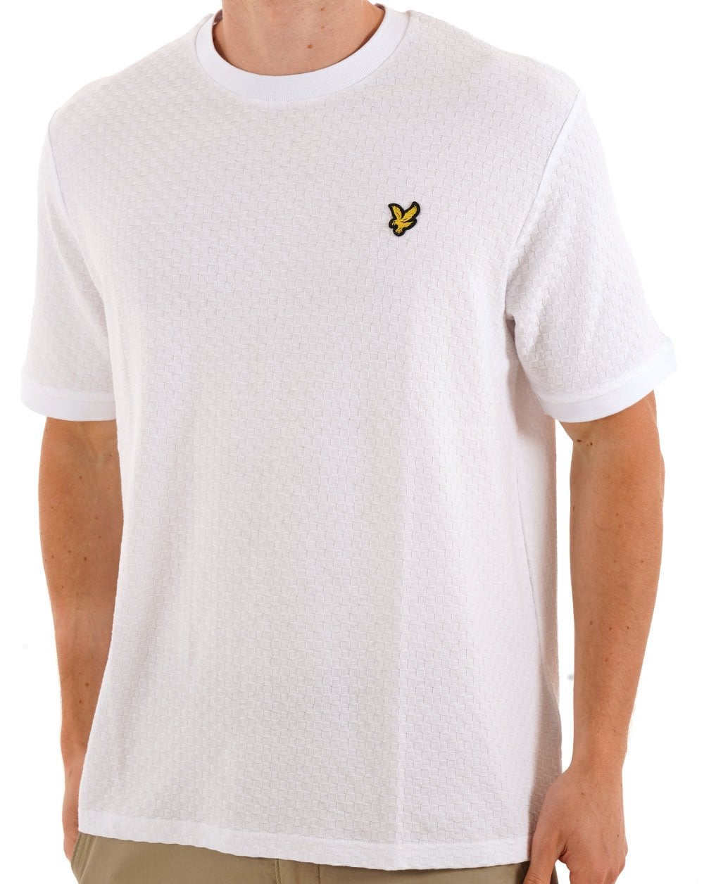Lyle & Scott Fußball-Jacquard-T-Shirt Weiß