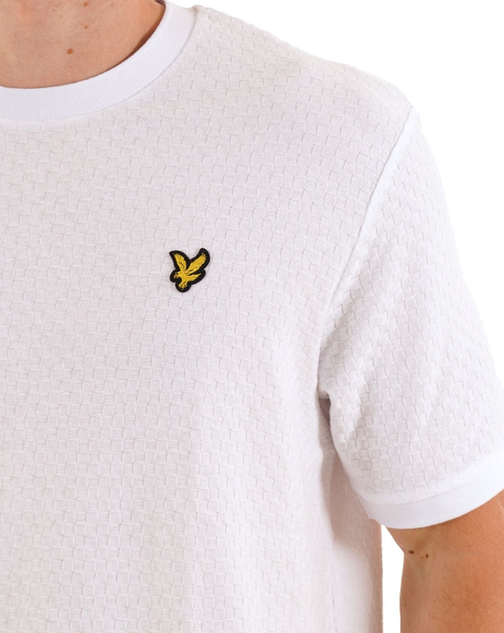 Lyle & Scott Fußball-Jacquard-T-Shirt Weiß