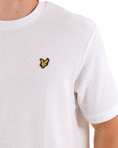 Lyle & Scott Fußball-Jacquard-T-Shirt Weiß