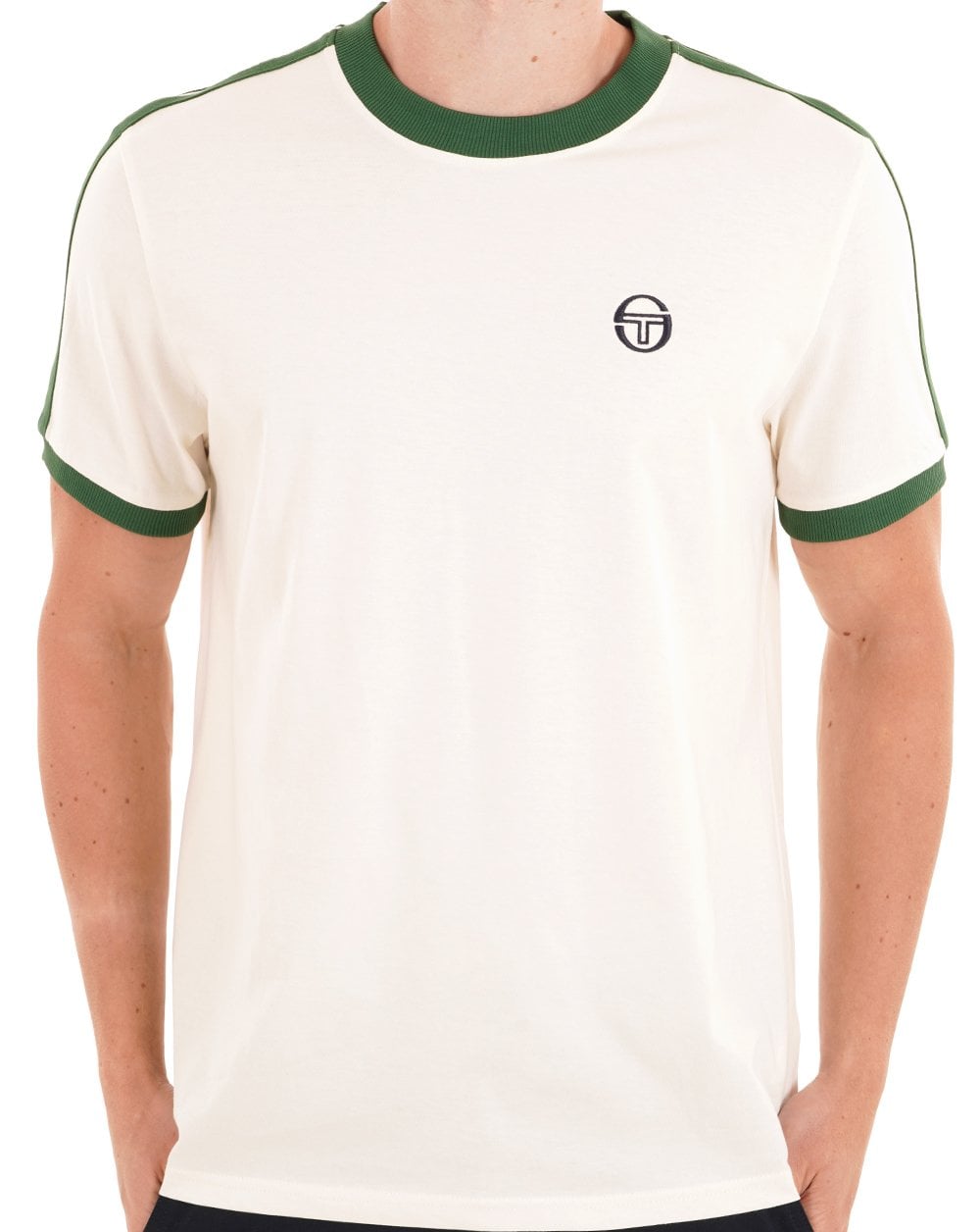 Sergio Tacchini Retro Ace T-Shirt Gardenia/Grün