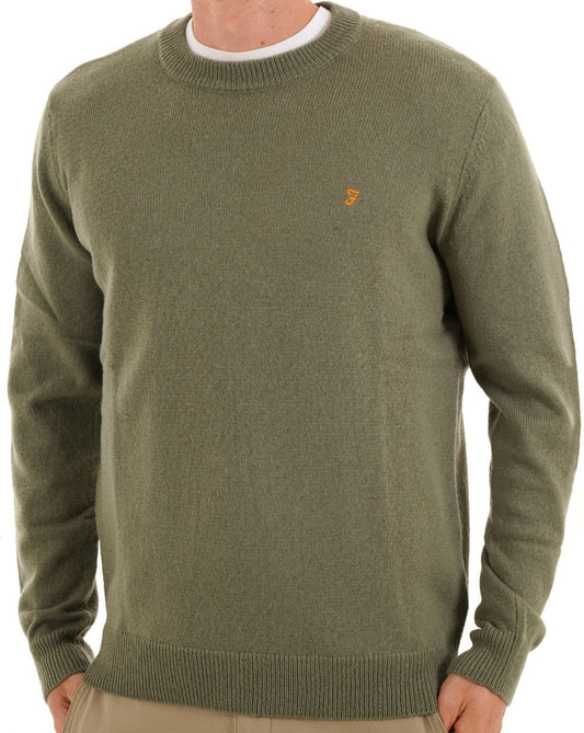 Farah Farah Maidstone Rundstrickpullover Tarragongrün