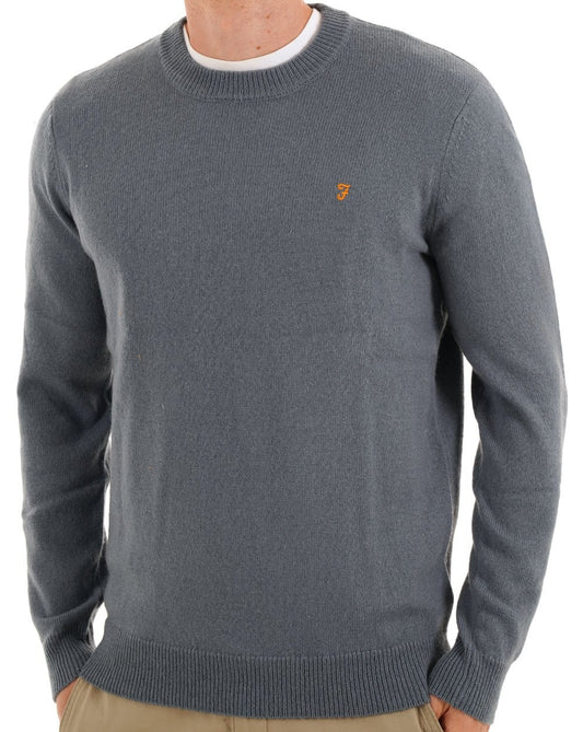 Farah Maidstone Crew Strickpullover Kreideblau