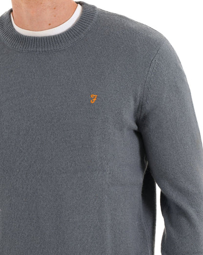 Farah Maidstone Crew Strickpullover Kreideblau