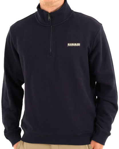 Napapijri Small Box Half Zip Sweatshirt Navy Blue