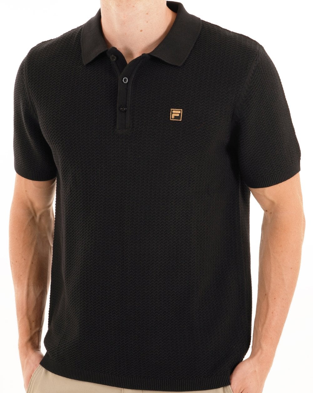 Fila Gold Sander Strickpolo Schwarz