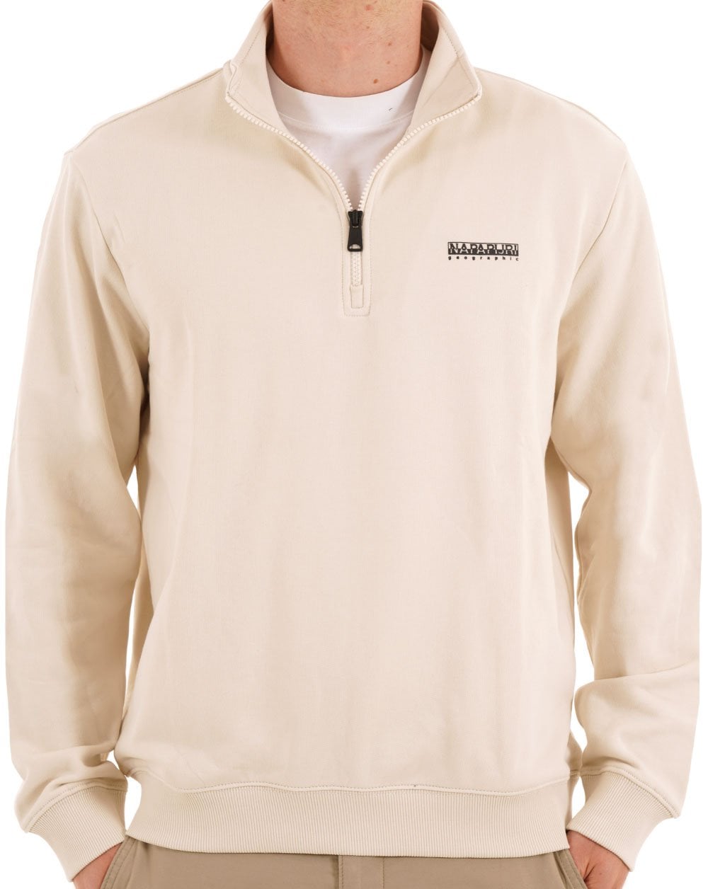 Napapijri Small Box Half Zip Sweatshirt Sand