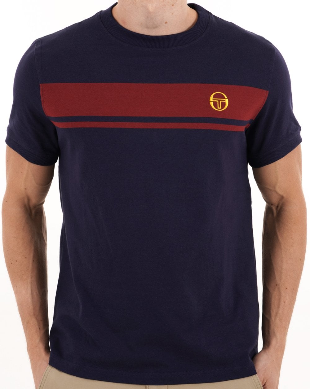 Sergio Tacchini Masters T-Shirt Marineblau/Dunkelrot
