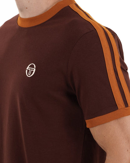 Sergio Tacchini Retro Ace T-Shirt Dunkelbraun