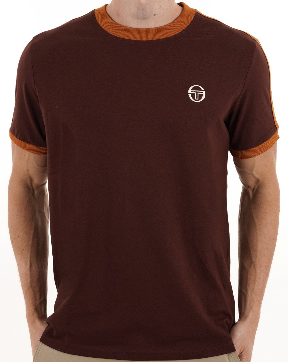 Sergio Tacchini Retro Ace T-Shirt Dunkelbraun