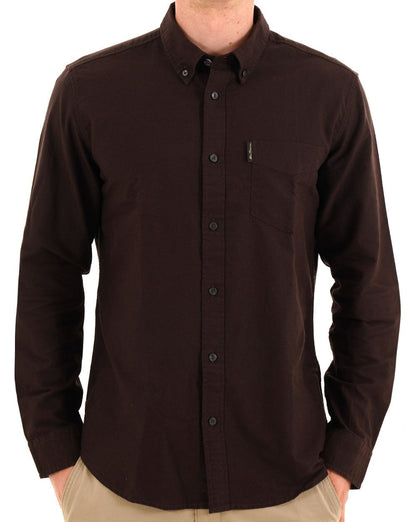 Ben Sherman Signature Langarm-Oxfordhemd, Dunkelbraun