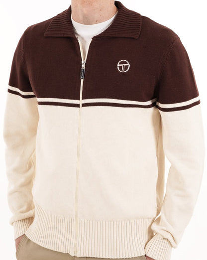Sergio Tacchini Strick-Trainingsjacke Braun Gardenia