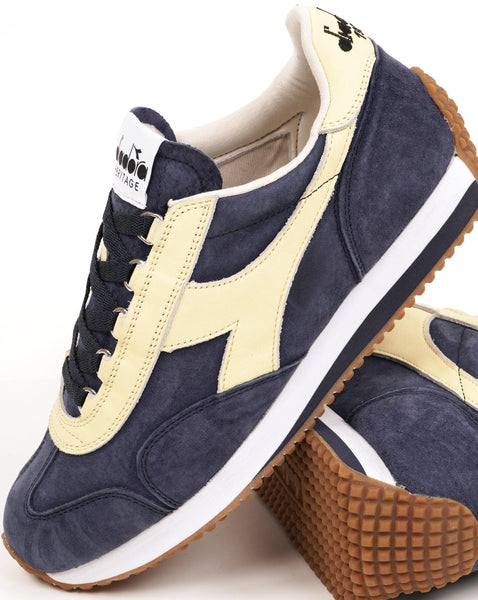 Diadora Equipe 75 Stone Washed Trainers Blue Caspian Sea