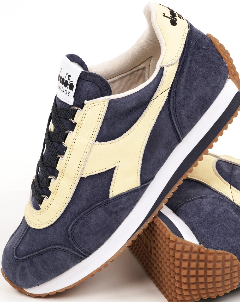 Diadora Equipe 75 Stone Washed Sneaker Blau Kaspisches Meer
