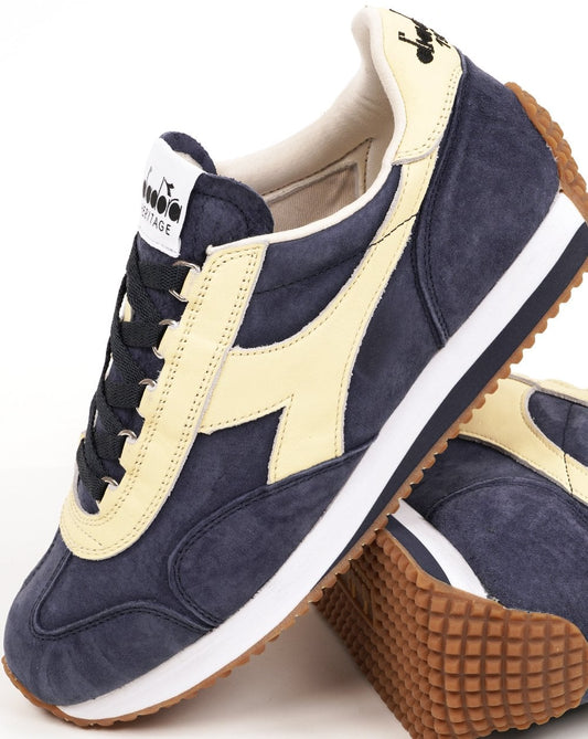 Diadora Diadora Equipe 75 Stone Washed Sneaker Blau Kaspisches Meer