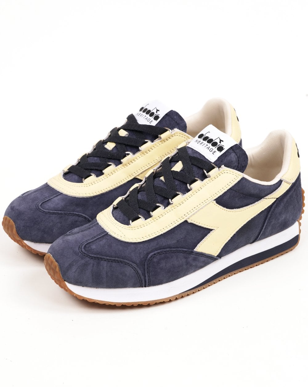 Diadora Equipe 75 Stone Washed Sneaker Blau Kaspisches Meer