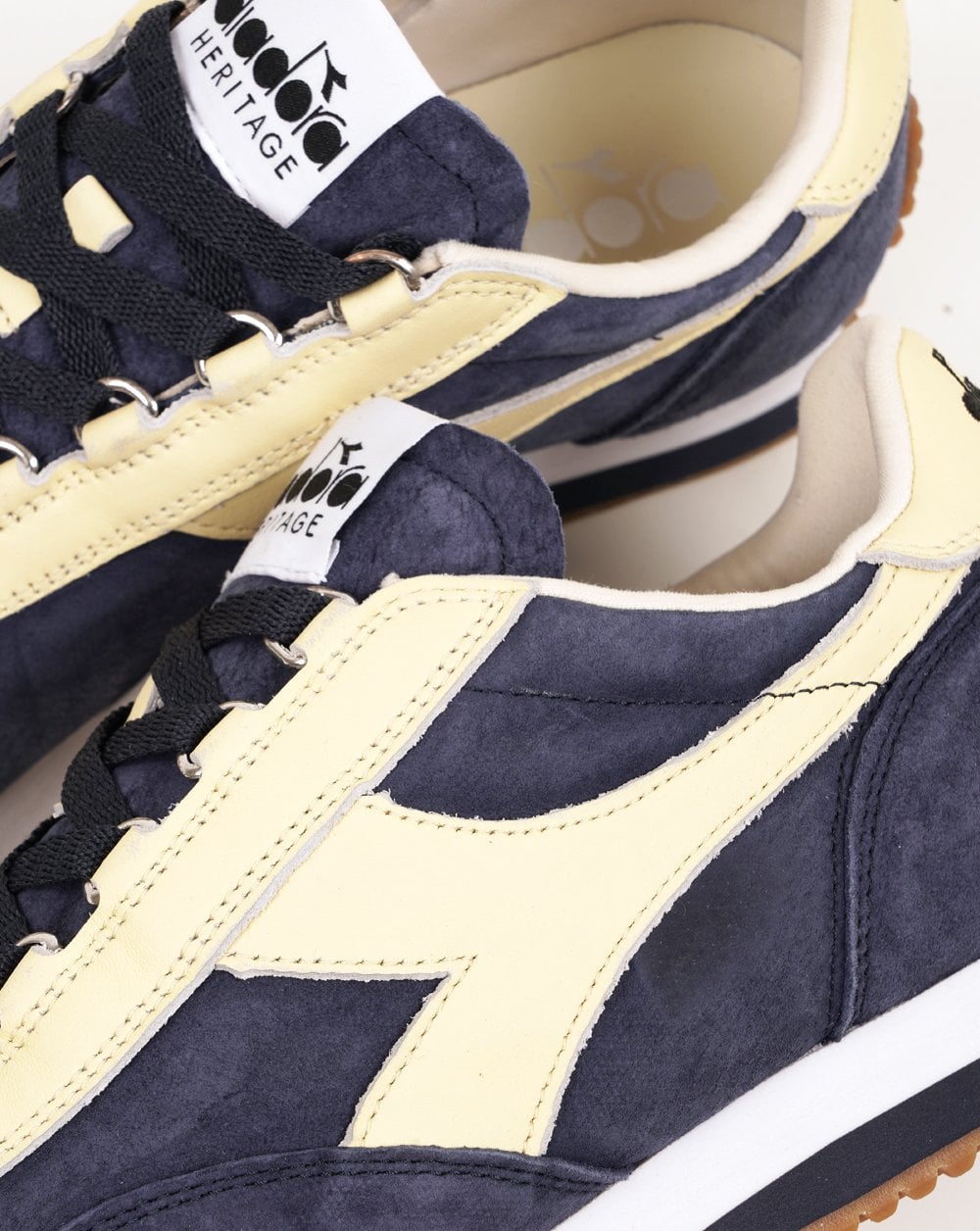 Diadora Equipe 75 Stone Washed Sneaker Blau Kaspisches Meer