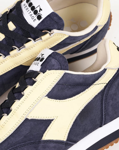 Diadora Equipe 75 Stone Washed Sneaker Blau Kaspisches Meer