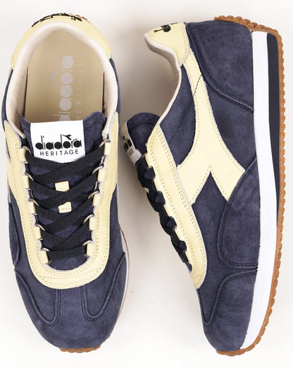 Diadora Equipe 75 Stone Washed Sneaker Blau Kaspisches Meer