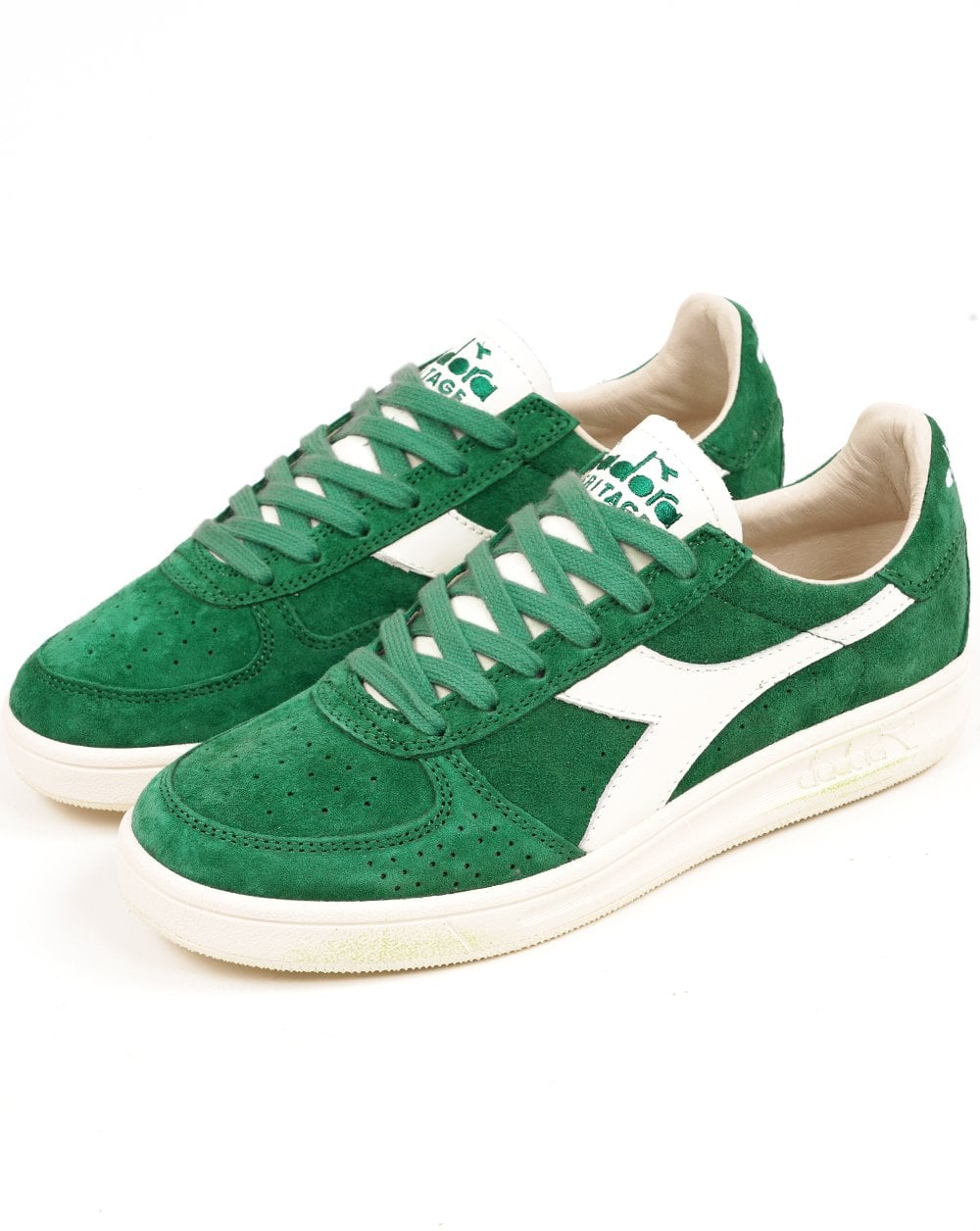 Diadora B Elite Migliori Anni Trainer, grüne Erbsencreme
