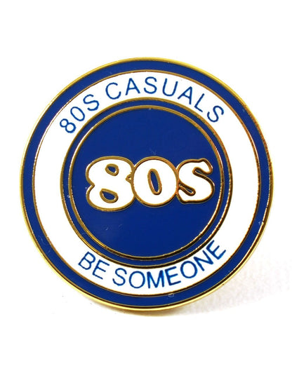 80er-Jahre-Casual-Klassiker, 80er-Jahre-Elite-Anstecknadel, Marineblau/Weiß