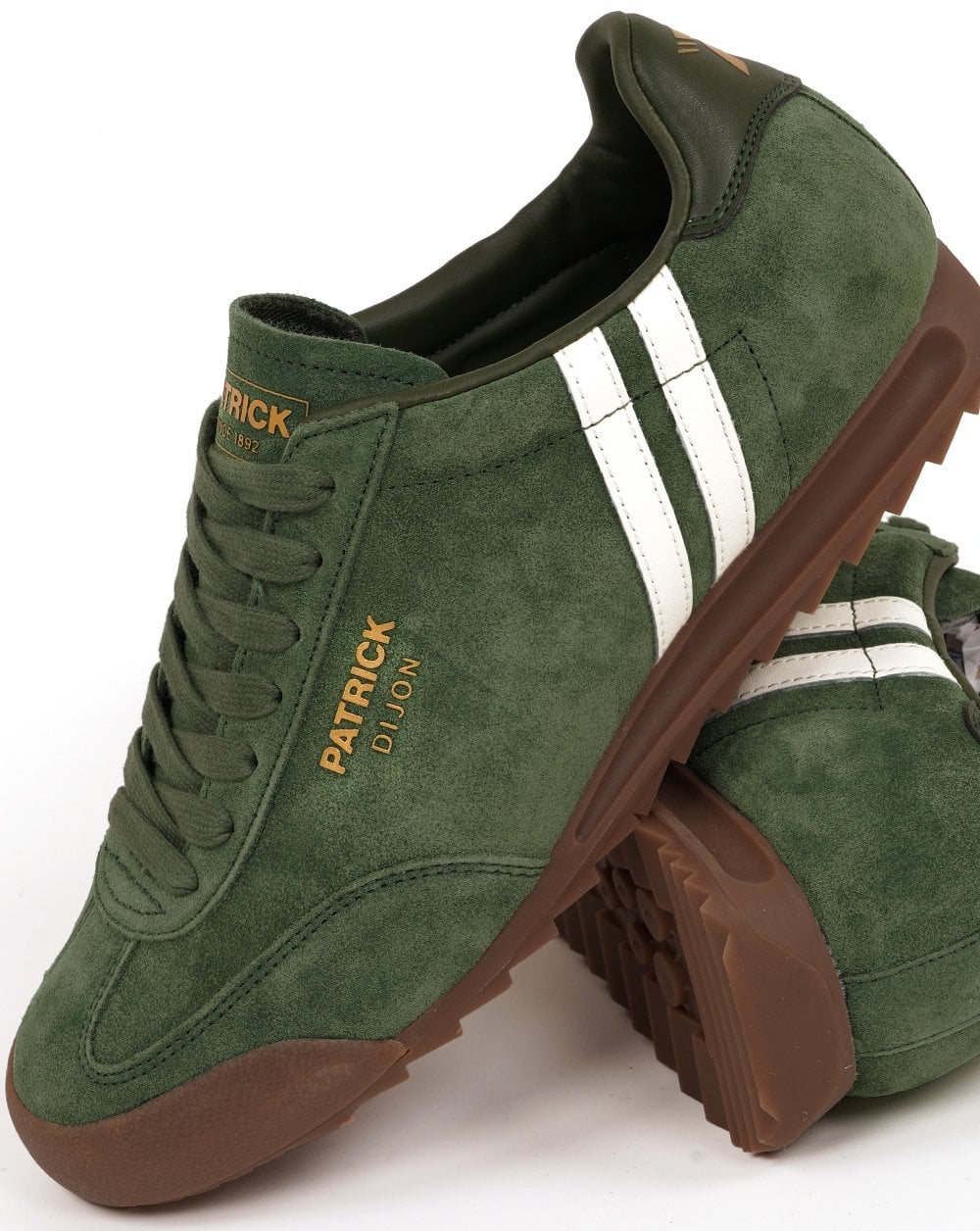 Patrick Dijon Sneaker Dunkelgrün / Cremeweiß