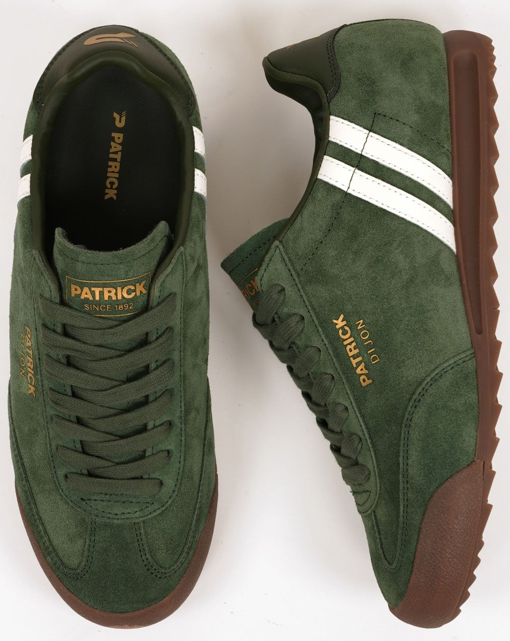 Patrick Dijon Sneaker Dunkelgrün / Cremeweiß