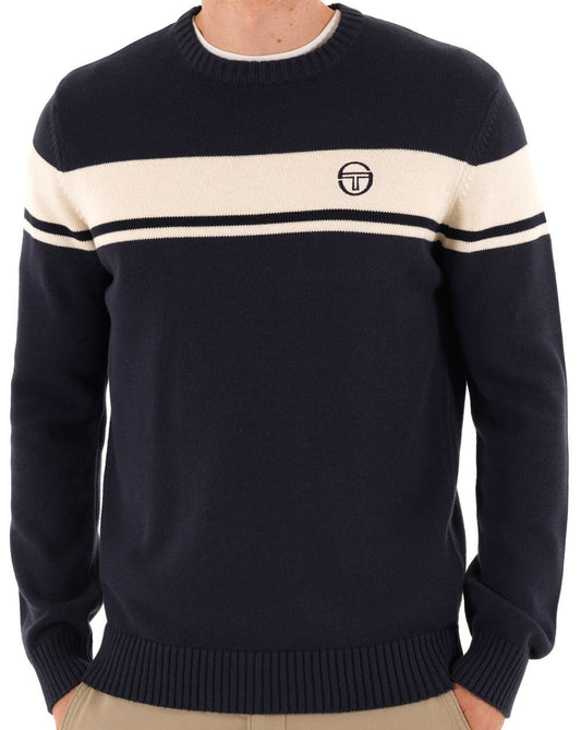 Sergio Tacchini Masters Crew Strickpullover Marineblau 