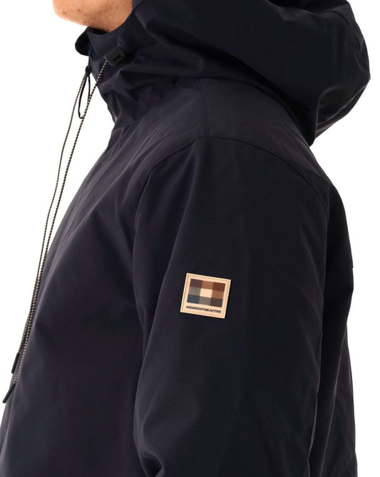 Aquascutum Wattierte Mid-Jacke Marineblau