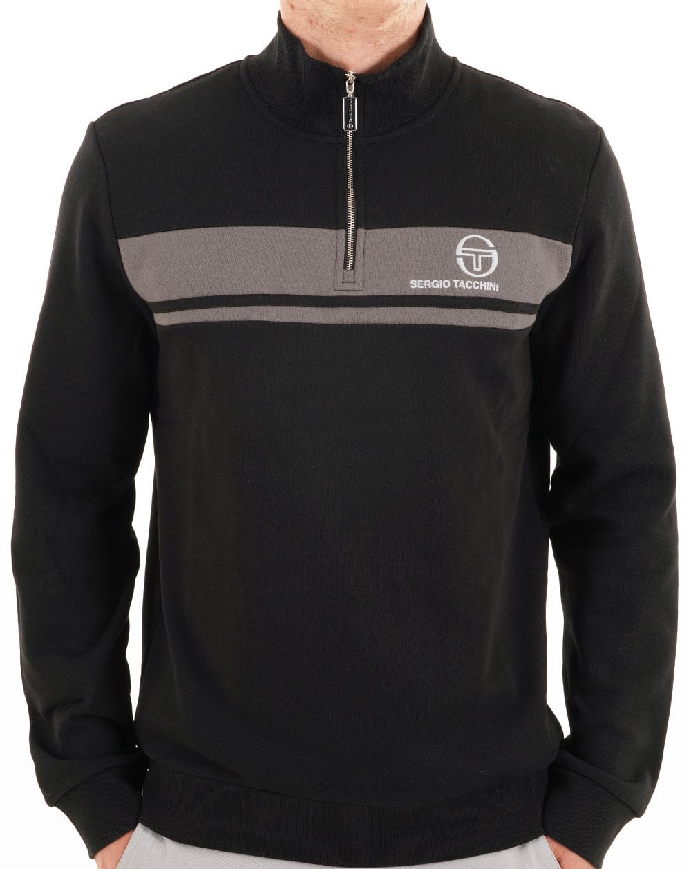 Sergio Tacchini Masters 1/4 Zip Sweatshirt Schwarz