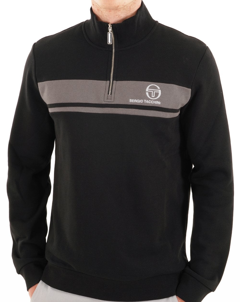 Sergio Tacchini Masters 1/4 Zip Sweatshirt Schwarz