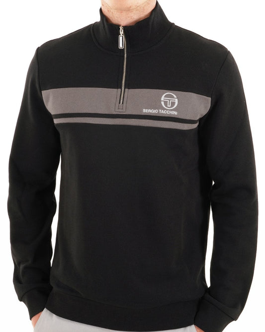 Sergio Tacchini Masters 1/4 Zip Sweatshirt Schwarz