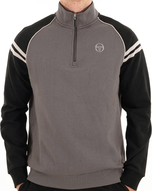 Sergio Tacchini Retro Half Zip Schwarz Anthrazit