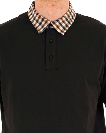 Aquascutum Club Check Polo Schwarz