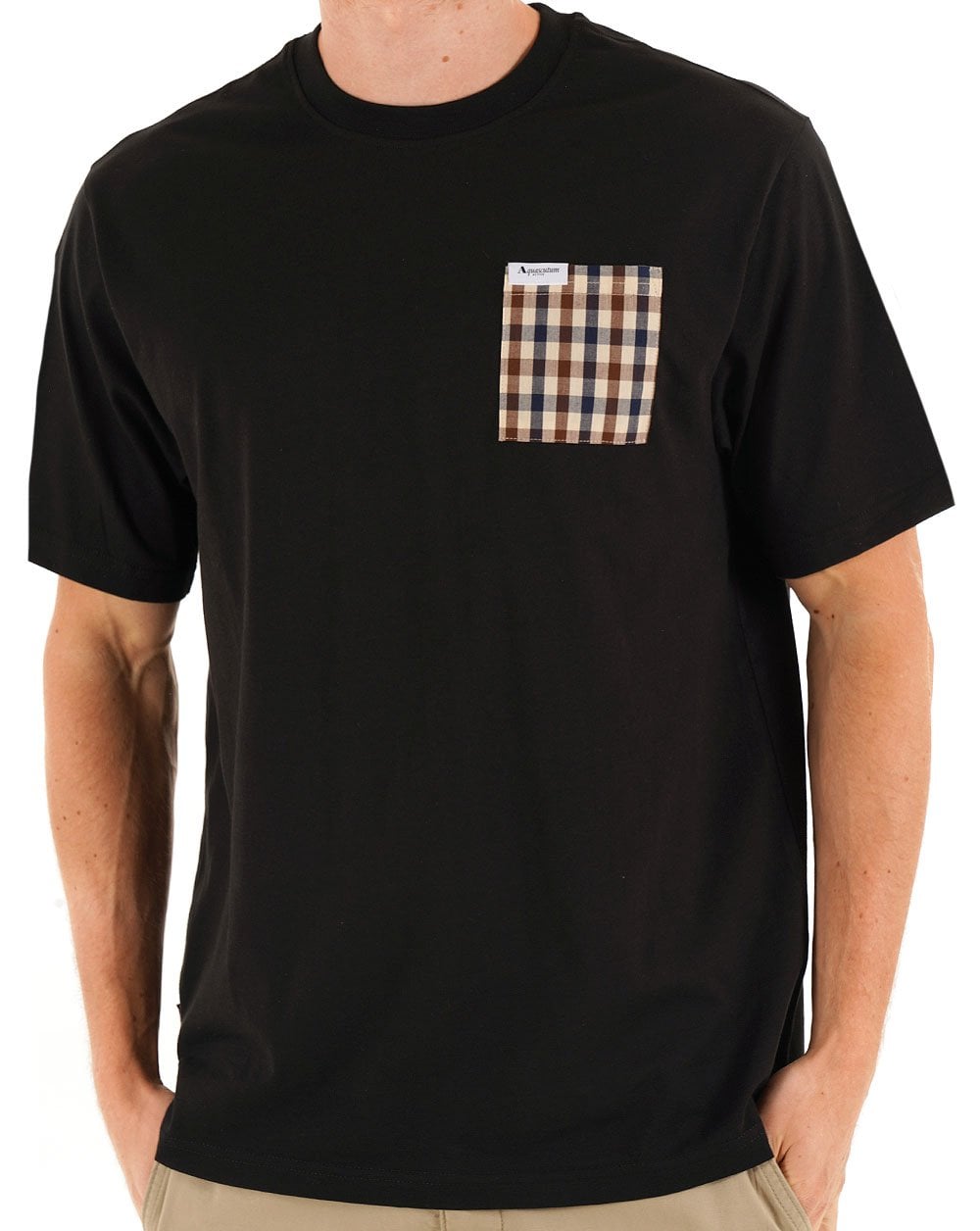 Aquascutum Iconic Pocket T-Shirt Schwarz